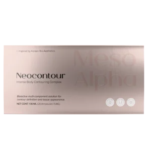 Envase de Neocontour, complejo bioactívo Meso Alpha para definición y soporte corporal